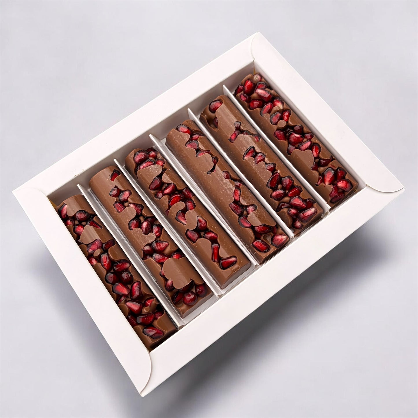 Choco Delice Rodie - Cutie premium cu 6 batoane artizanale, din ciocolata Callebaut, 190g