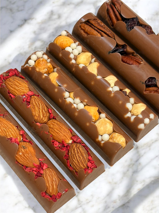 Choco Delice - Cutie premium cu 6 batoane artizanale asortate, din ciocolata Callebaut, 190g