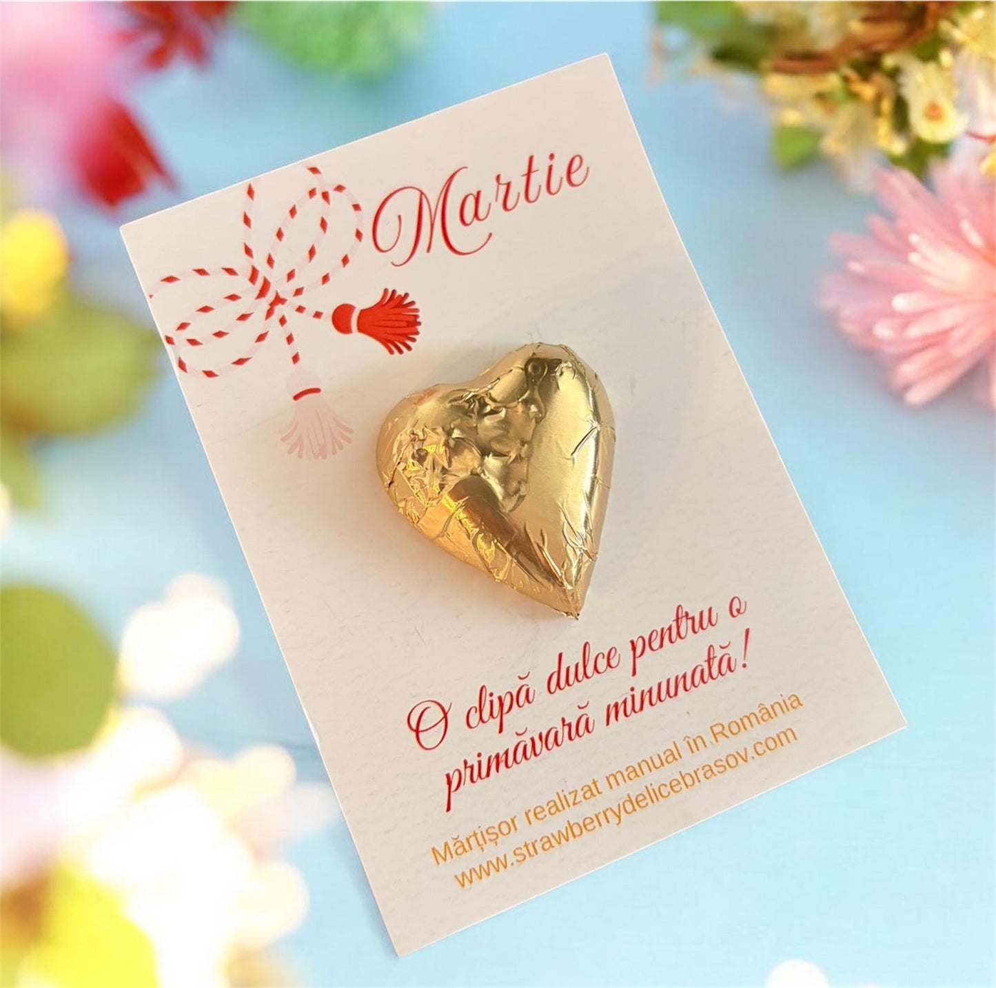 Mărțișor dulce din ciocolată