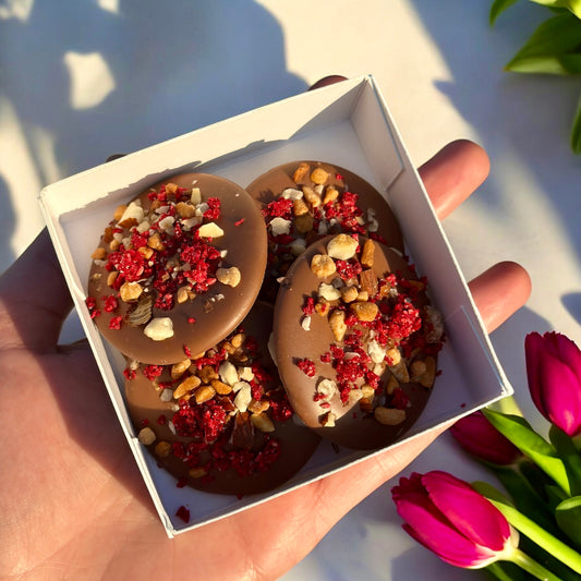 Choco Bites - banuti de ciocolata belgiana cu topping premium 5 buc