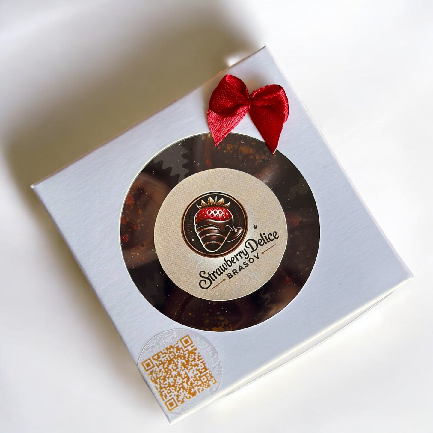 Cutie premium cu 4 praline royale din ciocolata belgiana Callebaut